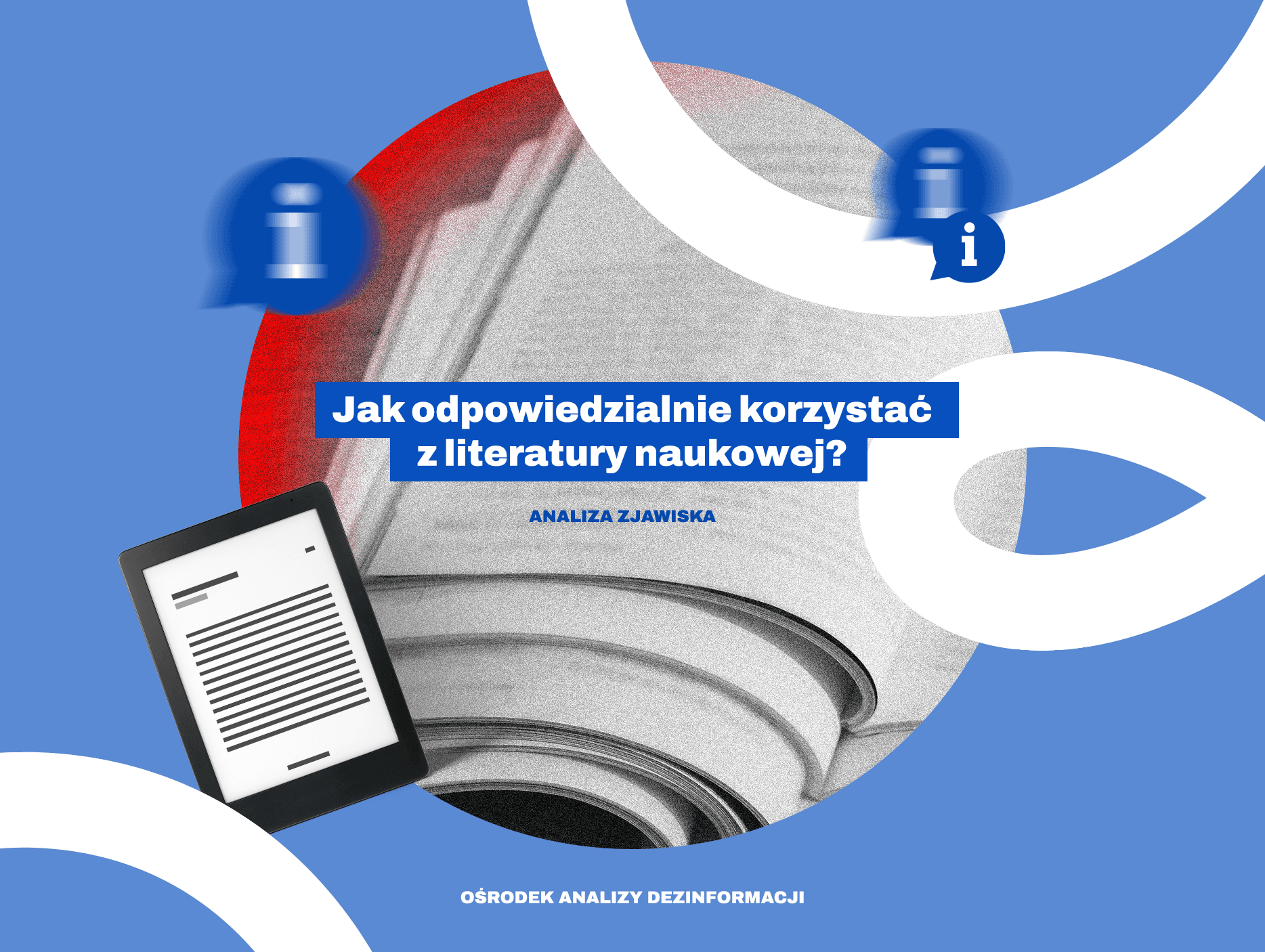 Napis: Jak odpowiedzialnie korzystać z literatury naukowej?