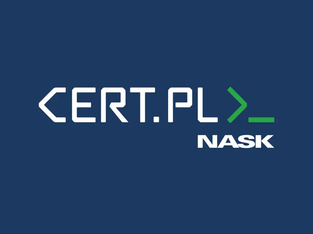 CERT.PL na niebieskim tle